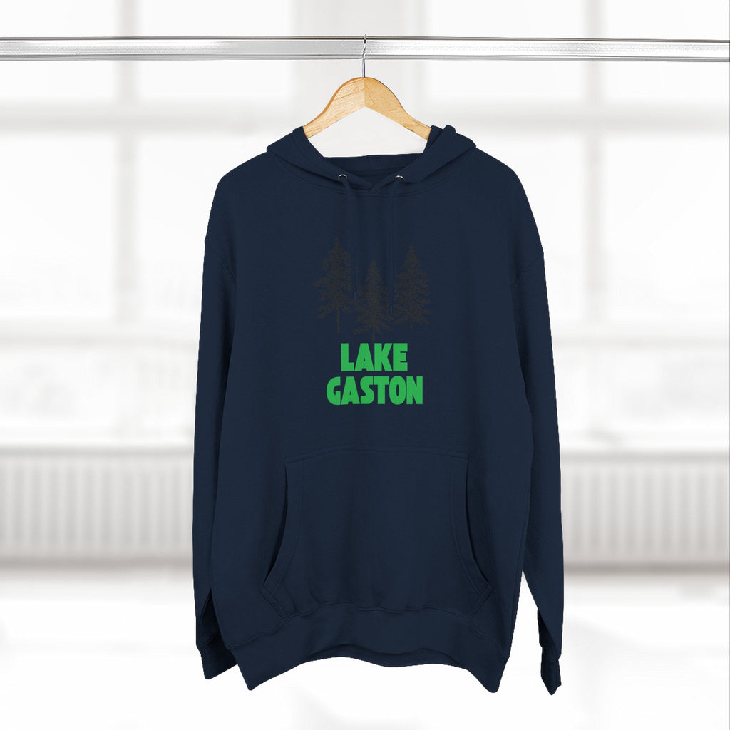 Lake Gaston Fleece Hoodie, Cozy Sweatshirt, Outdoor Adventure Wear, Unique Gift for Lake Lovers, Perfect for Fall and Winter