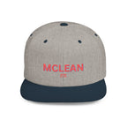 McLean Stylish Flat Bill Snapback Hat with Design, Perfect for Casual Outings, Streetwear, Gifts, Festivals, Everyday Wear