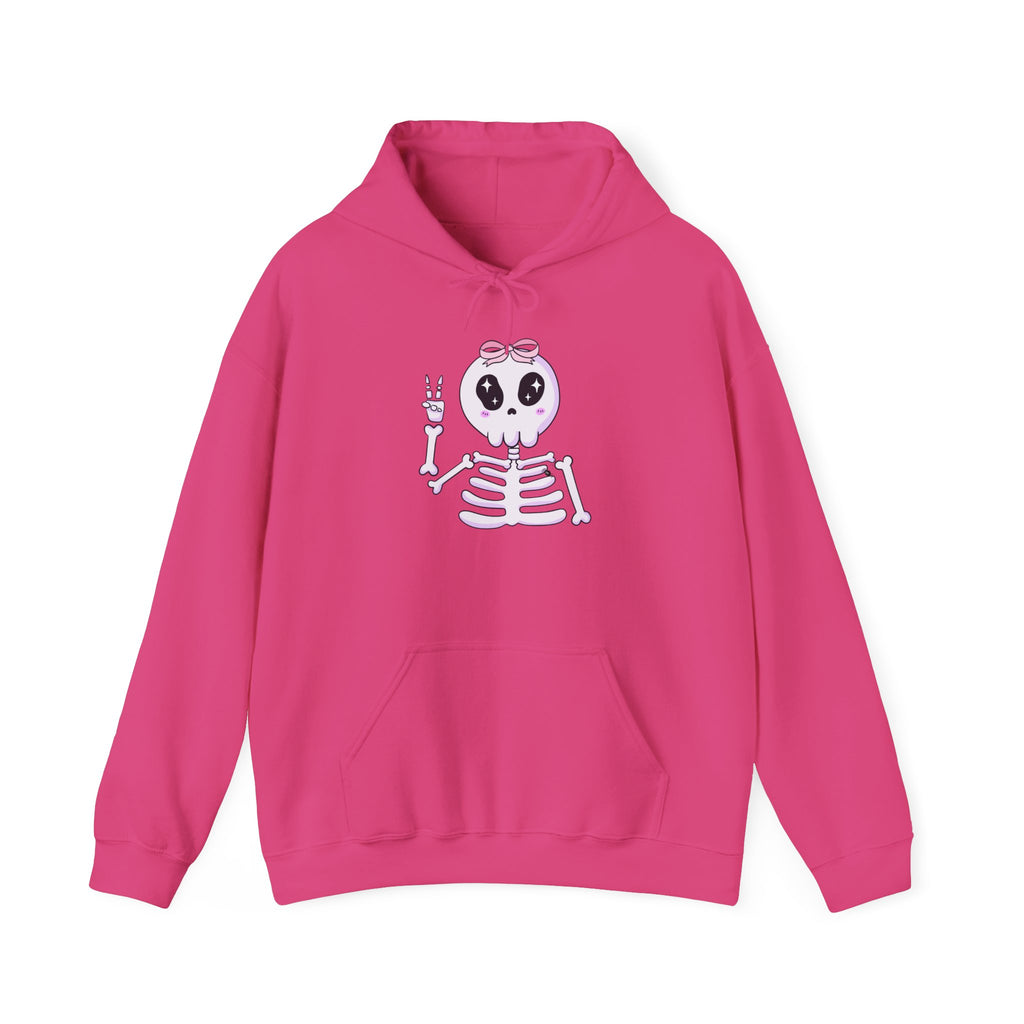 Cute Skeleton Graphic Hoodie for Halloween, Cozy Sweatshirt for Fall, Fun Gift for Halloween Lovers, Edgy Autumn Apparel, Unisex