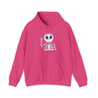 Cute Skeleton Graphic Hoodie for Halloween, Cozy Sweatshirt for Fall, Fun Gift for Halloween Lovers, Edgy Autumn Apparel, Unisex