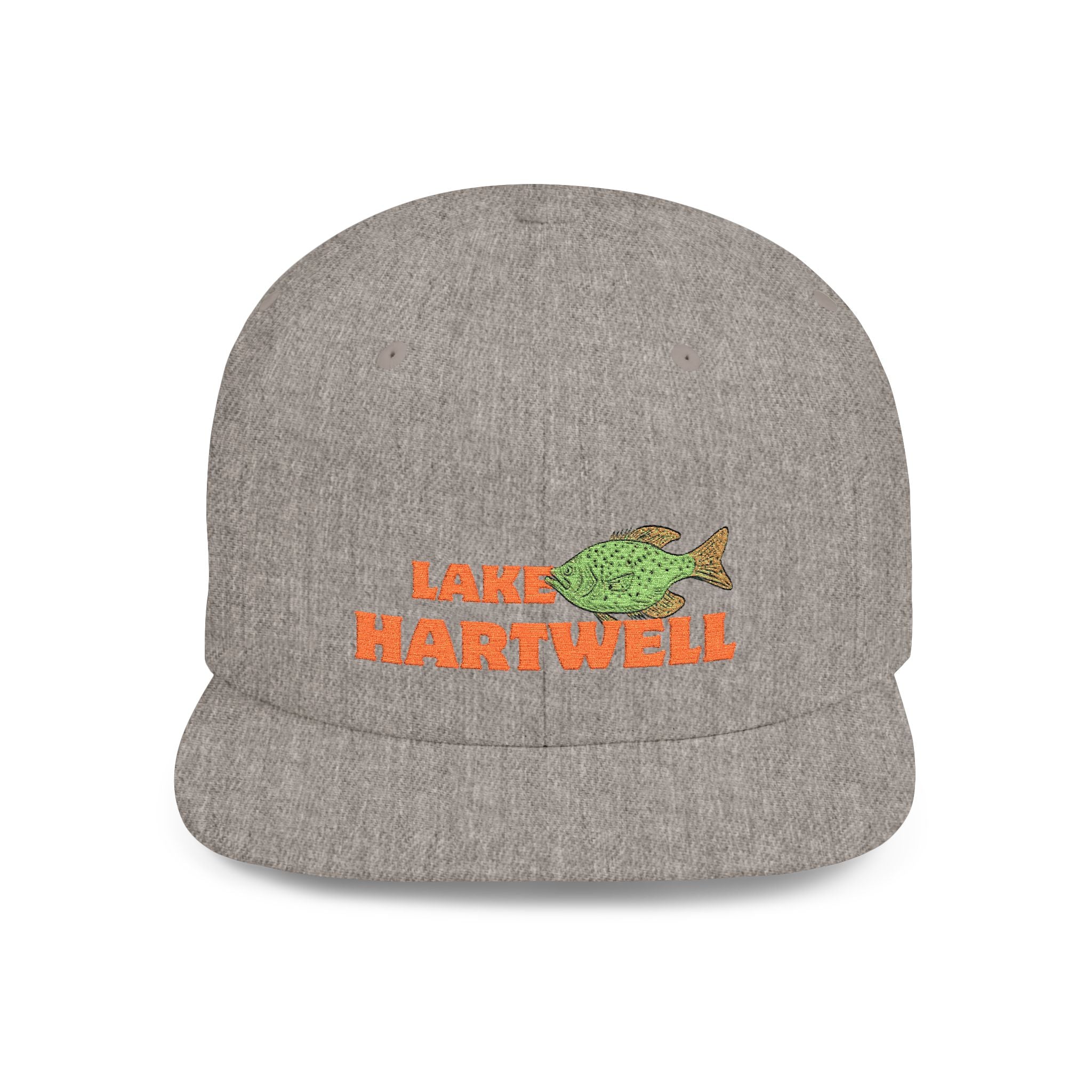 Lake Hartwell Fish Flat Bill Snapback Hat, Fishing Cap, Outdoor Gear, Lake House Gift, Summer Accessories, Stylish Headwear