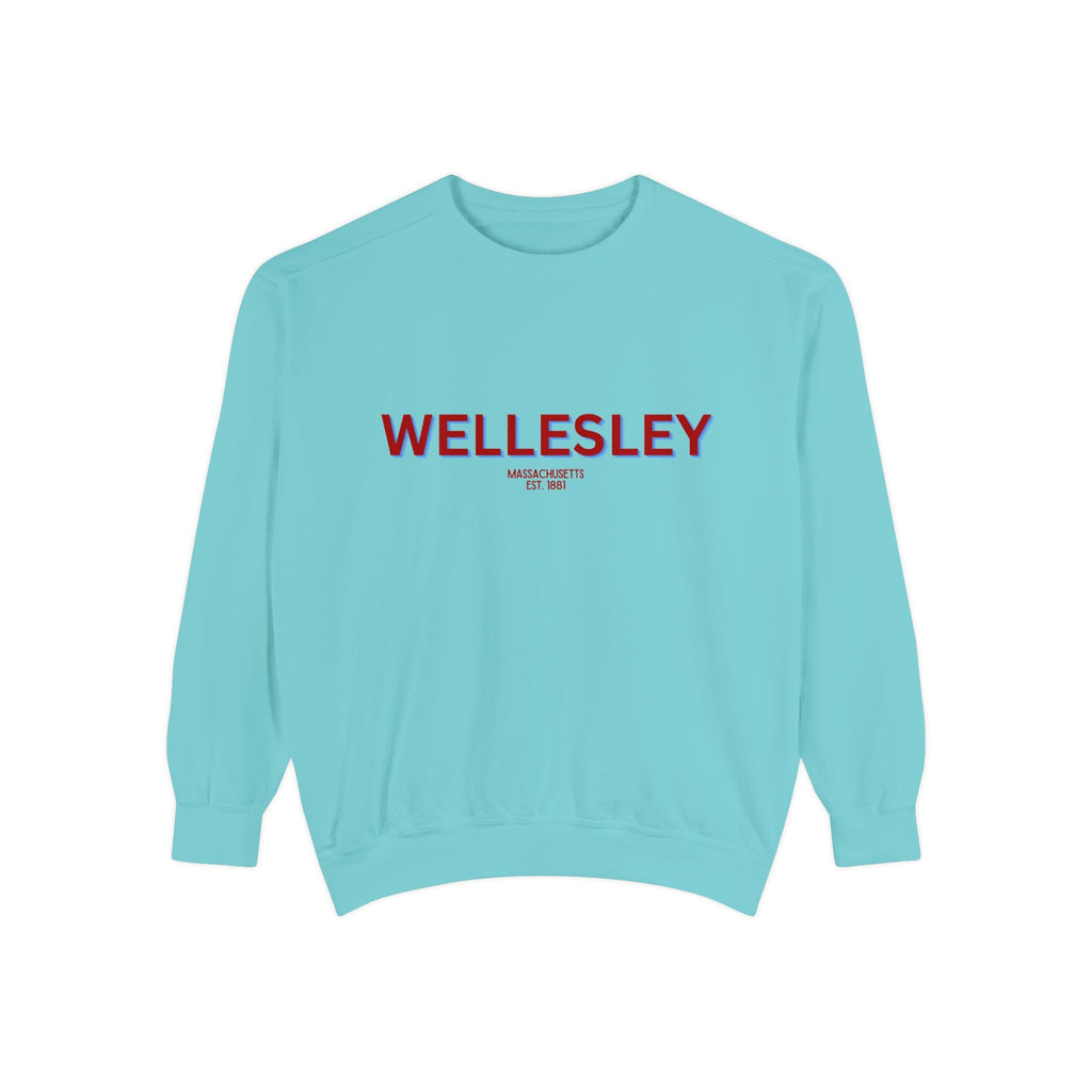 Wellesley Unisex Garment-Dyed Sweatshirt | Cozy Fashion, Perfect for Casual Outings, Gifts, Fall & Winter Style, Everyday Comfort