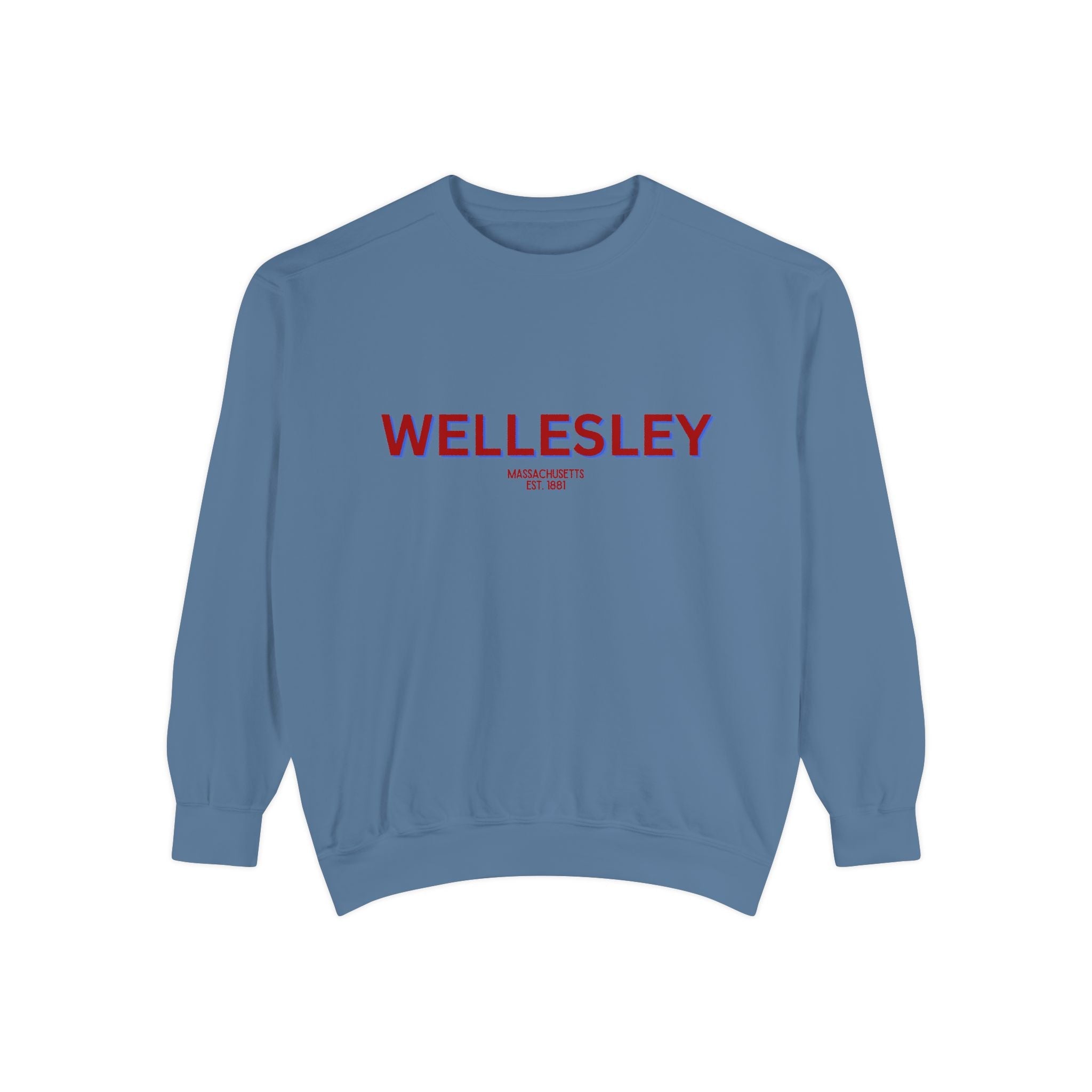 Wellesley Unisex Garment-Dyed Sweatshirt | Cozy Fashion, Perfect for Casual Outings, Gifts, Fall & Winter Style, Everyday Comfort