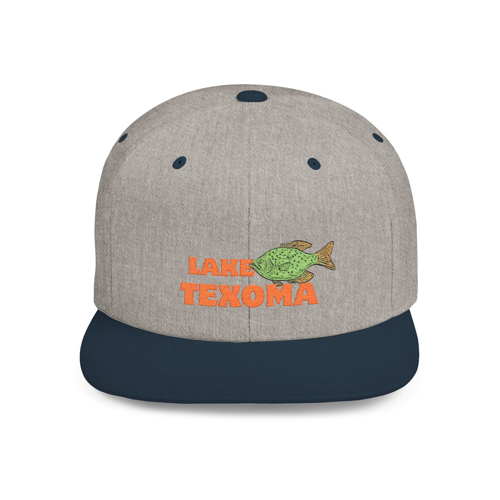 Lake Texoma Fish Flat Bill Snapback Hat, Fishing Cap, Outdoor Gear, Lake House Gift, Summer Accessories, Stylish Headwear