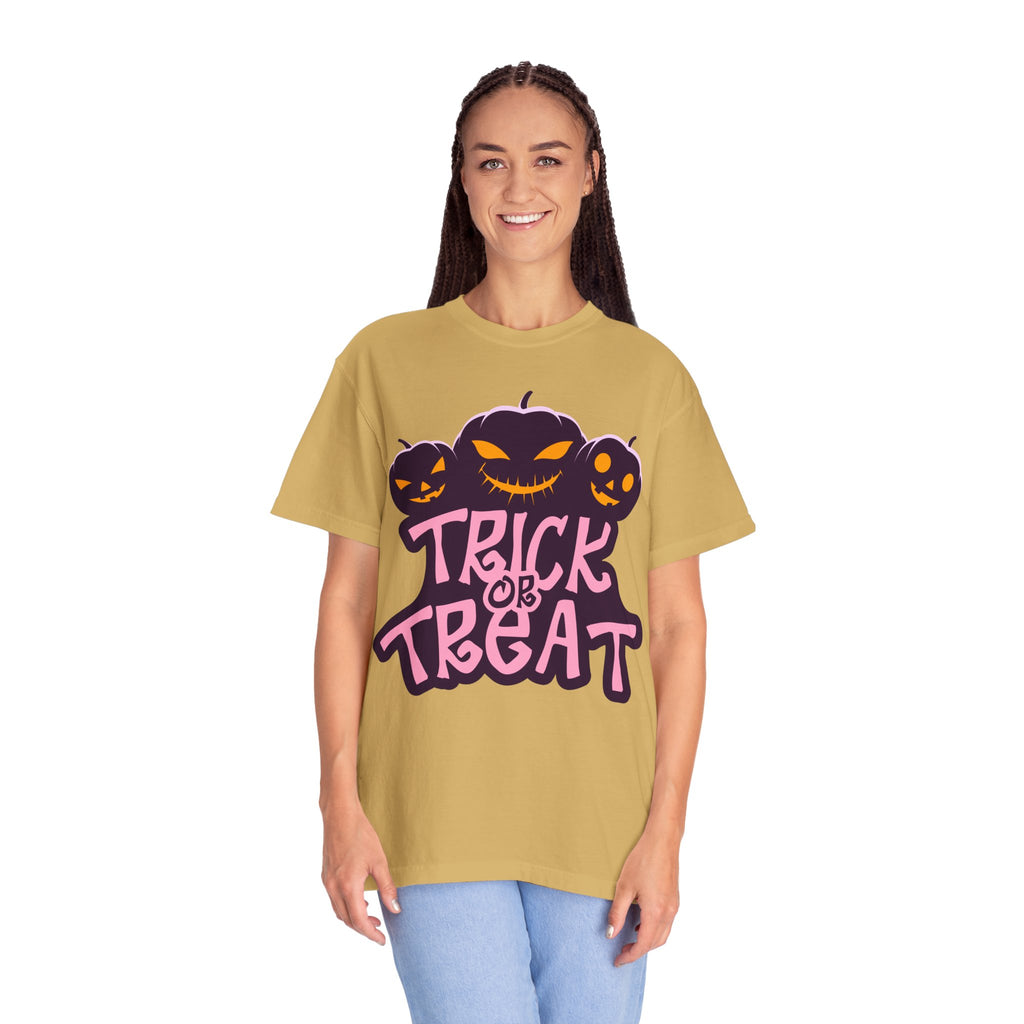 Halloween Trick or Treat T-Shirt, Unisex Halloween Tee, Spooky Autumn Shirt, Fun Costume Top, Trick or Treat Apparel
