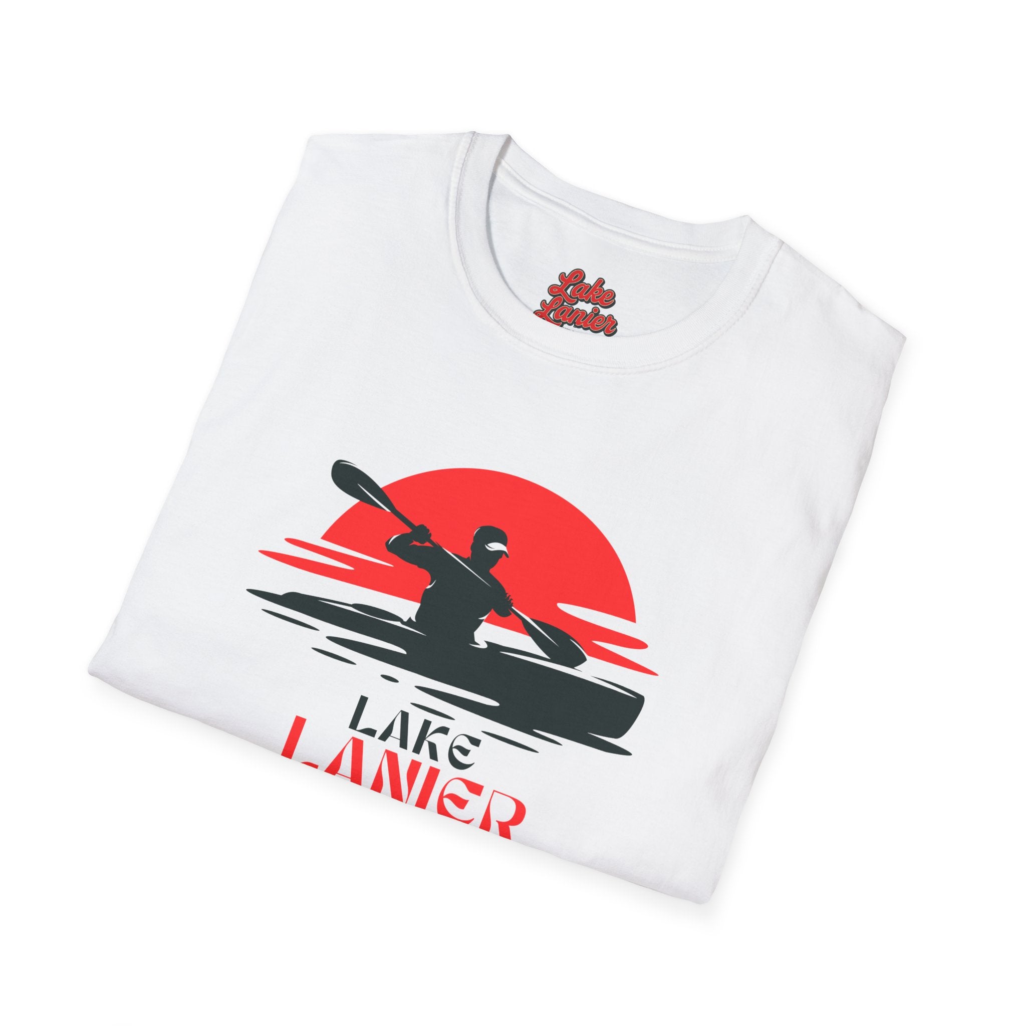 Lake Lanier Unisex Softstyle T-Shirt, Kayaking Shirt, Outdoor Adventure Tee, Lake Life Apparel, Father's Day Gift, Summer Wear