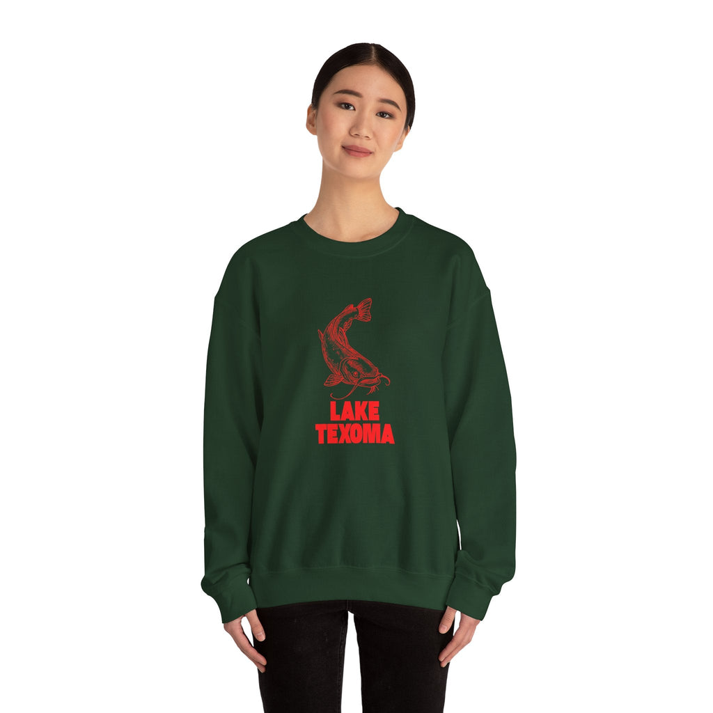 Lake Texoma Fishing Sweatshirt, Cozy Crewneck, Perfect for Outdoorsy Lovers, Casual Wear, Gift for Nature Enthusiasts, Lake Life Apparel