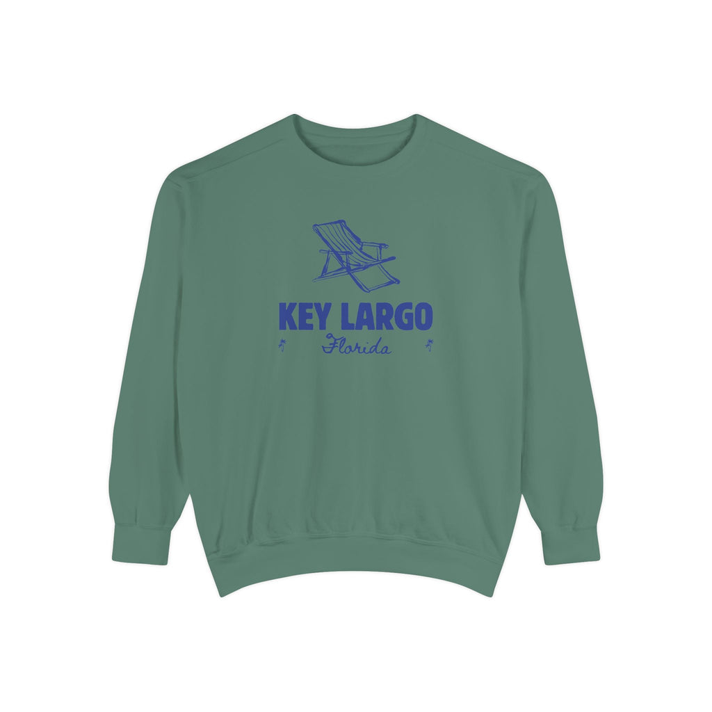 Key Largo Vibes Unisex Sweatshirt | Garment-Dyed Comfort, Perfect for Casual Outings, Travel, Gifts, Autumn Days