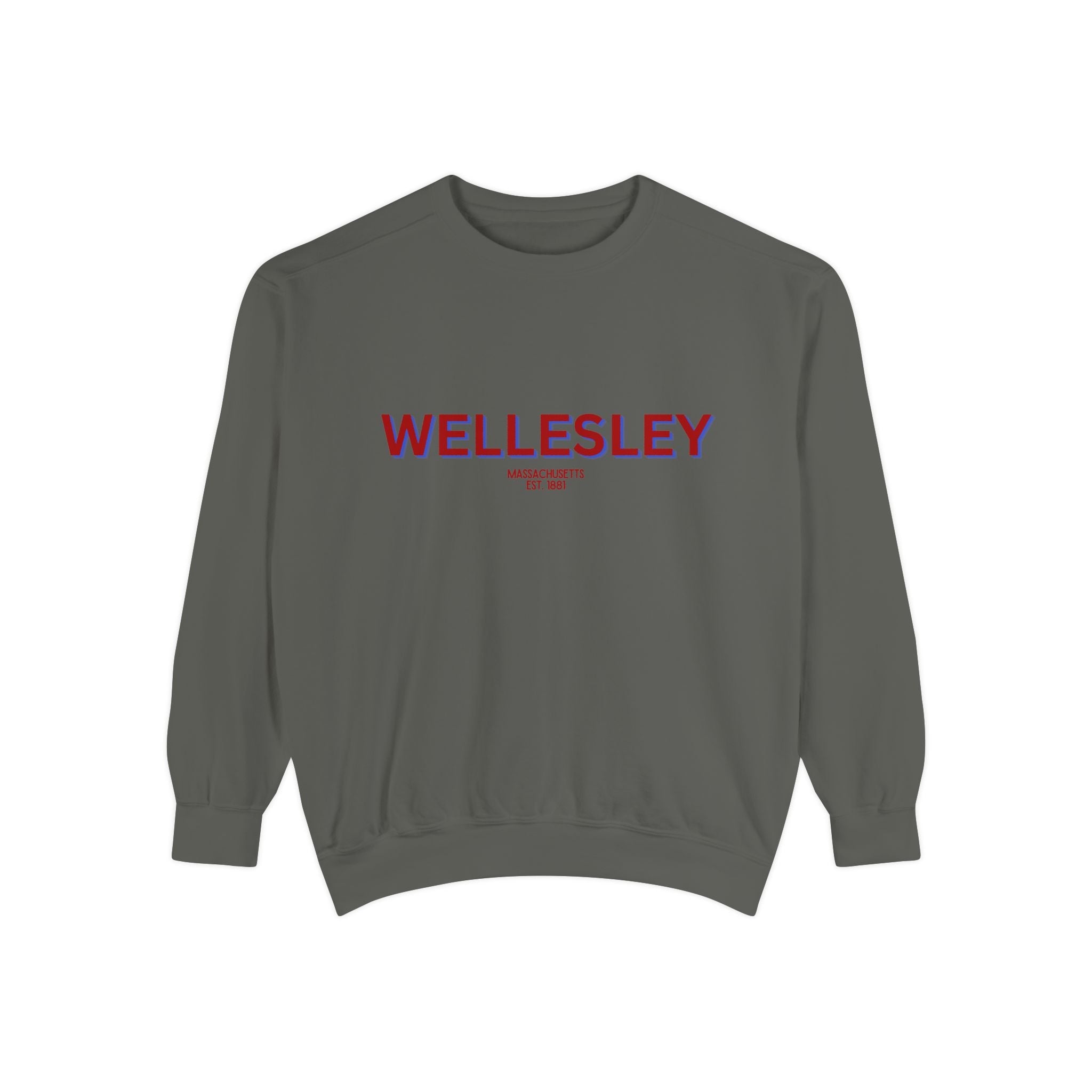 Wellesley Unisex Garment-Dyed Sweatshirt | Cozy Fashion, Perfect for Casual Outings, Gifts, Fall & Winter Style, Everyday Comfort