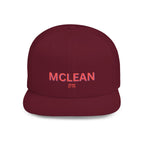 McLean Stylish Flat Bill Snapback Hat with Design, Perfect for Casual Outings, Streetwear, Gifts, Festivals, Everyday Wear
