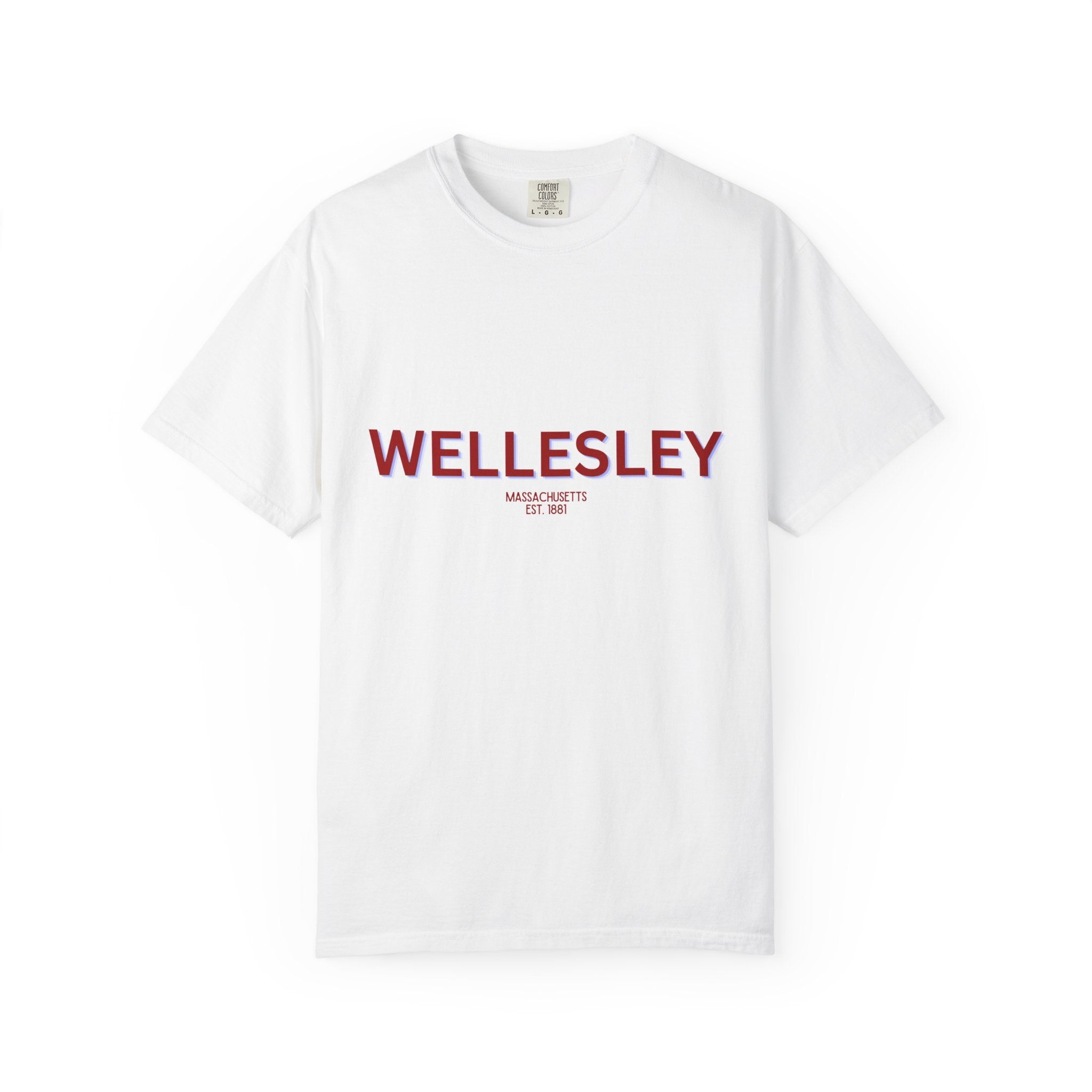 Wellesley Garment-Dyed Unisex T-Shirt, Casual Tee, Vintage Style Shirt, Everyday Wear, Birthday Gift, Unique Apparel