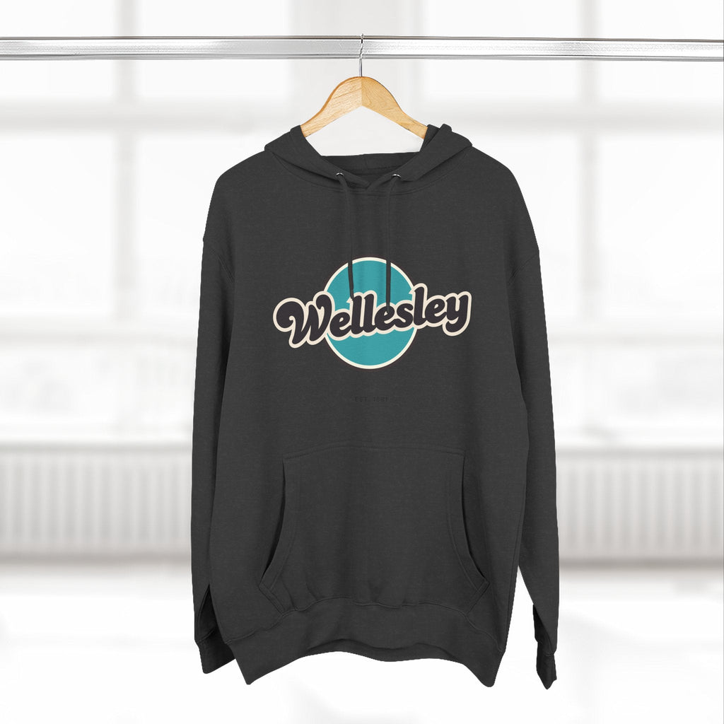 Wellesley Retro Vibe Hoodie for Casual Days, Streetwear, Unisex Gift, Cozy Layering Apparel
