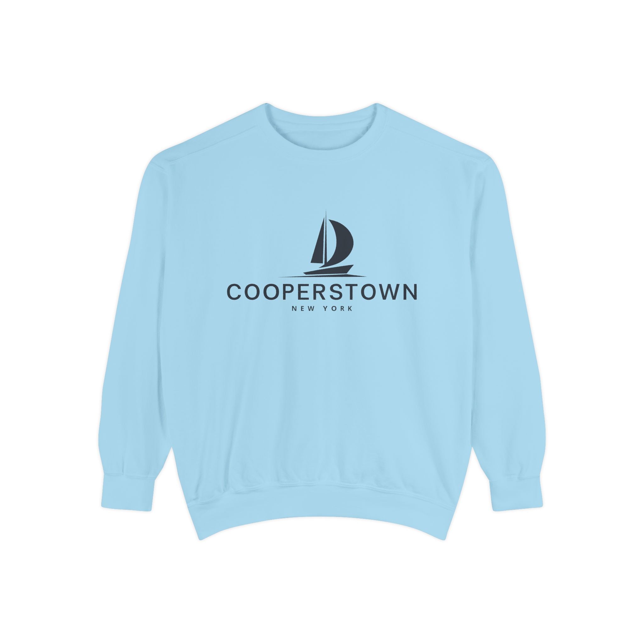Cooperstown Vibes Unisex Sweatshirt | Garment-Dyed Comfort, Perfect for Casual Outings, Travel, Gifts, Autumn Days