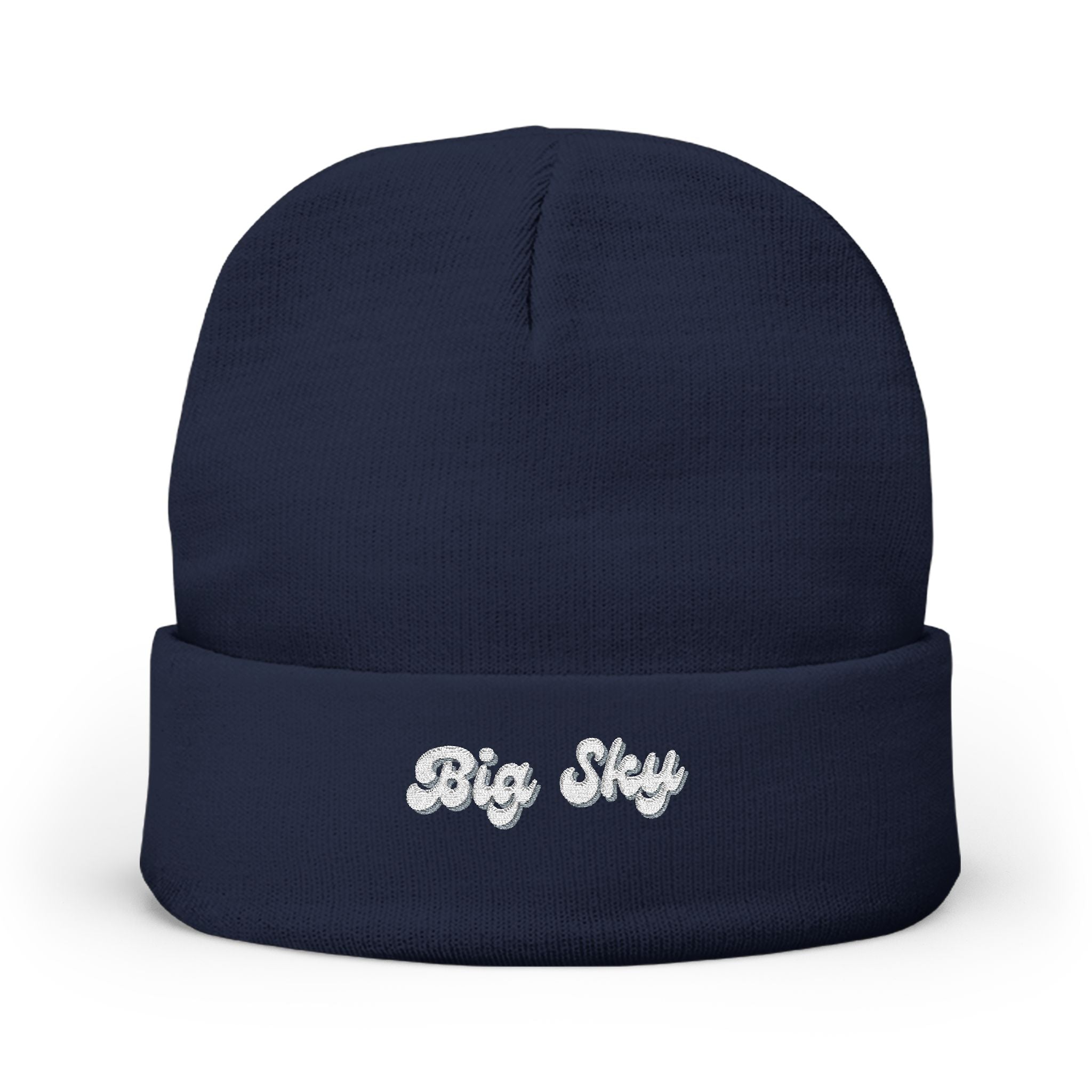 Big Sky Cozy Embroidered Knit Beanie | Winter Hat, Casual Fashion Accessory, Gift for Him/Her, Cozy Style, Outdoor Wear