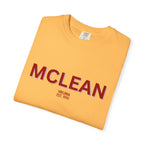 McLean Garment-Dyed Unisex T-Shirt, Casual Tee, Vintage Style Shirt, Everyday Wear, Birthday Gift, Unique Apparel