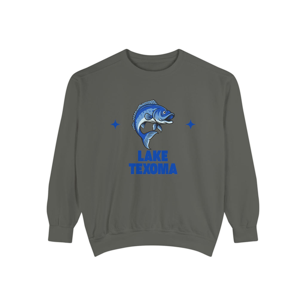 Lake Texoma Fish Design Unisex Sweatshirt | Cozy Fishing Apparel, Casual Wear, Gift for Anglers, Lake Day Outfit, Nature Lovers Sweatshirt