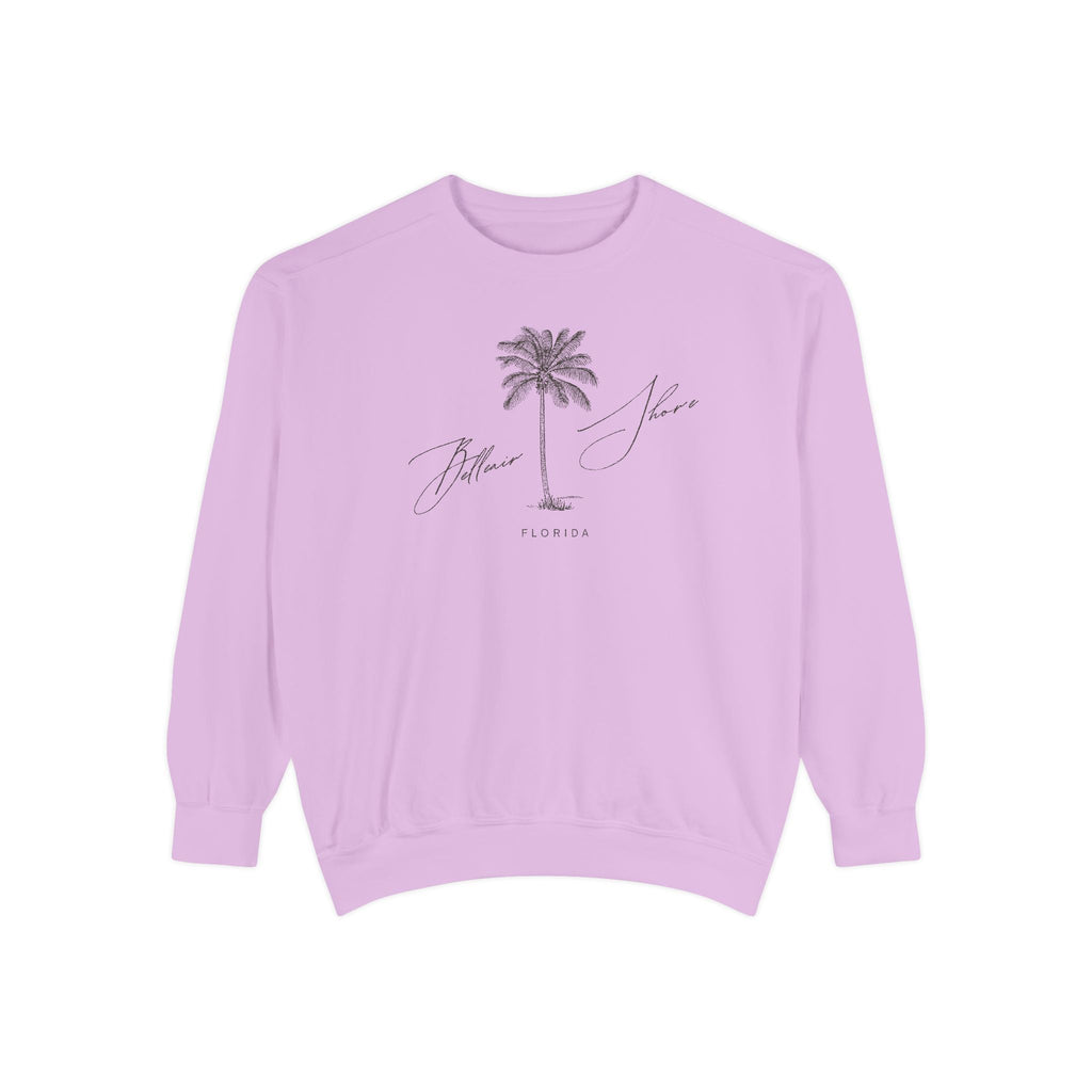 Belleair Shore Chill Vibes Sweatshirt - Unisex Garment-Dyed Style, Perfect for Lounging