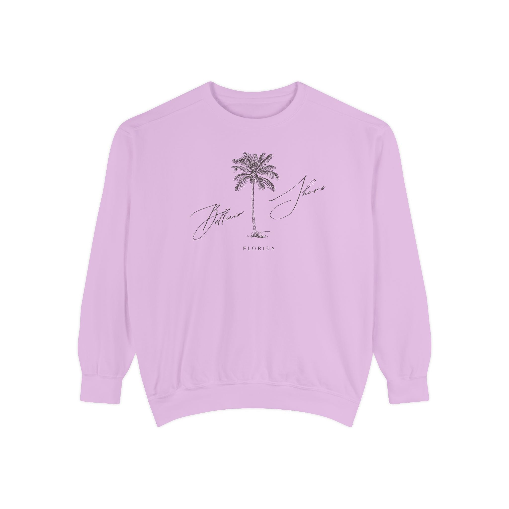 Belleair Shore Chill Vibes Sweatshirt - Unisex Garment-Dyed Style, Perfect for Lounging