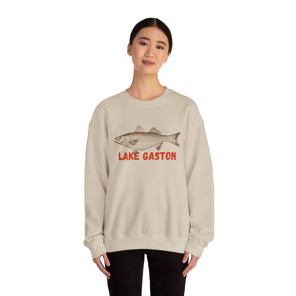 Lake Gaston Fishing Sweatshirt, Unisex Crewneck, Casual Wear, Gift for Fishermen, Outdoor Apparel, Lake House Cozy