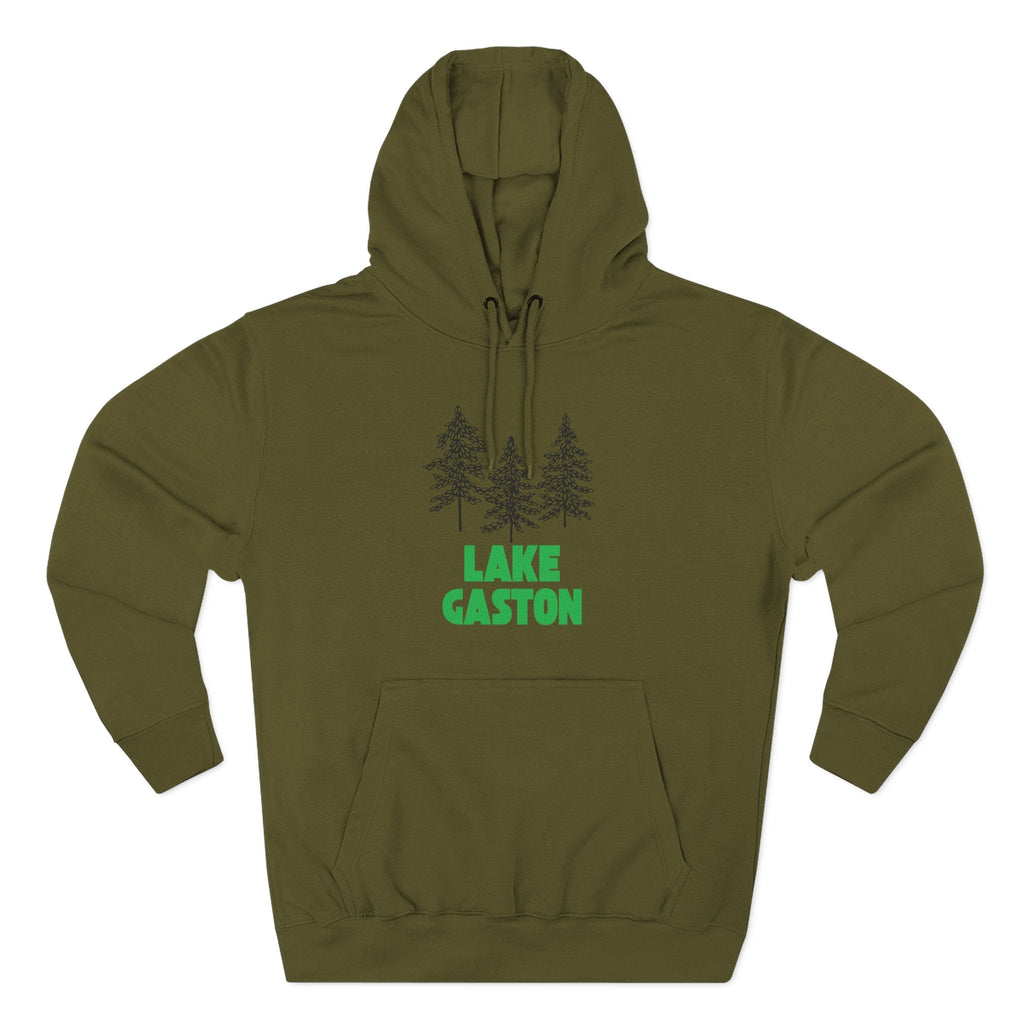 Lake Gaston Fleece Hoodie, Cozy Sweatshirt, Outdoor Adventure Wear, Unique Gift for Lake Lovers, Perfect for Fall and Winter