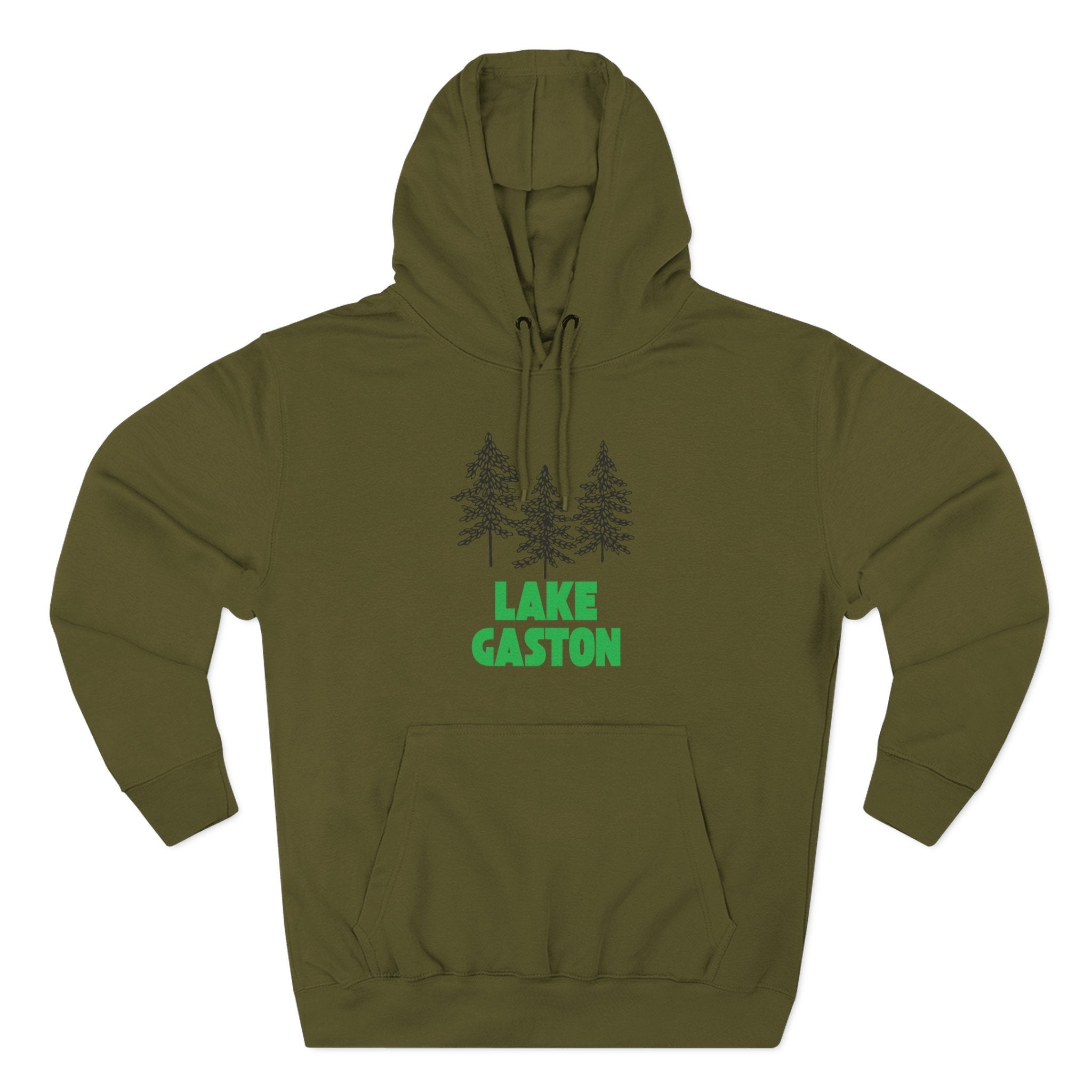 Lake Gaston Fleece Hoodie, Cozy Sweatshirt, Outdoor Adventure Wear, Unique Gift for Lake Lovers, Perfect for Fall and Winter