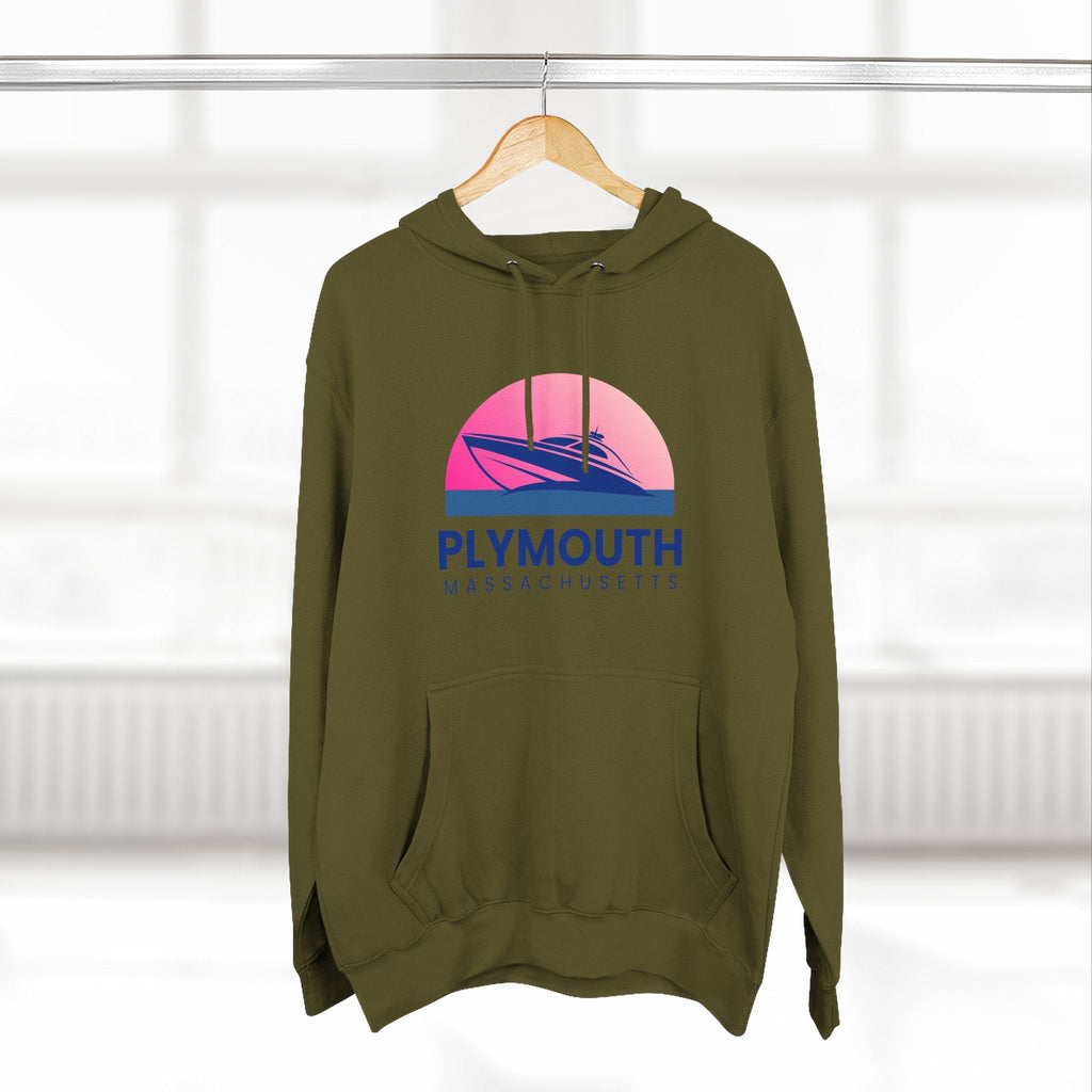 Plymouth Vibes Hoodie with Design, Perfect for Autumn Lovers, Comfortable and Stylish, Great Gift for Vacations