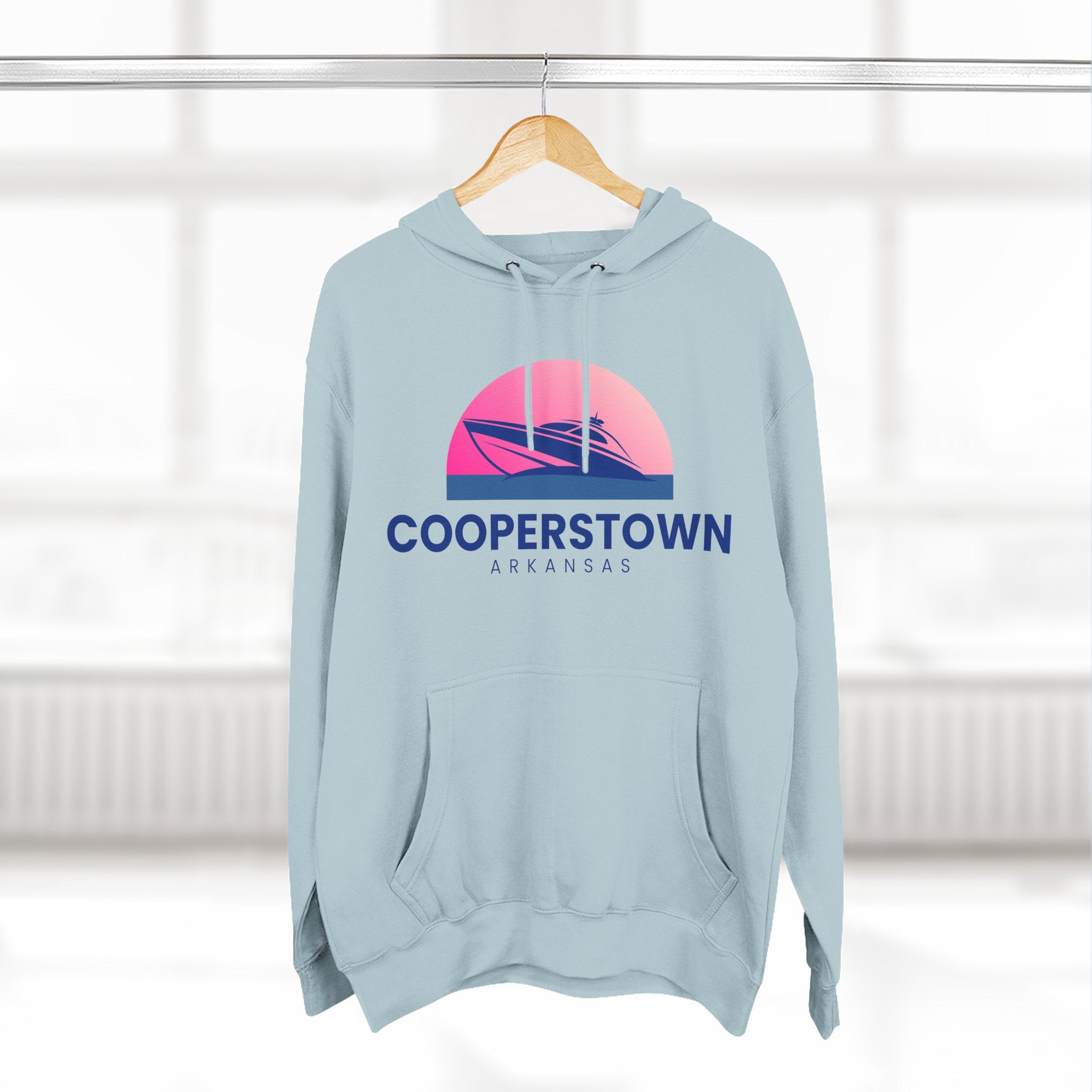 Cooperstown Vibes Hoodie with Design, Perfect for Autumn Lovers, Comfortable and Stylish, Great Gift for Vacations
