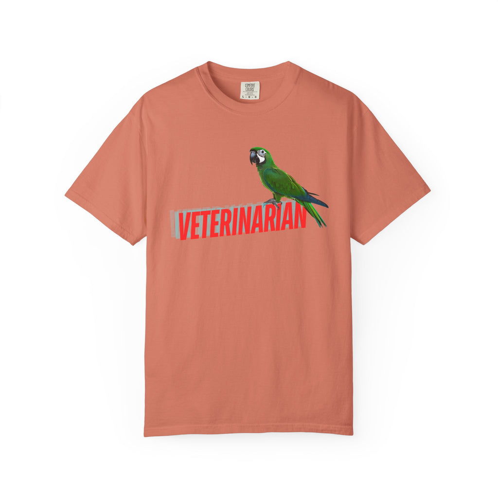 Veterinarian T-Shirt - Cute Parrot Graphic Tee for Animal Lovers, Gifts for Vet Students, Pet Owners, Animal Day Celebration