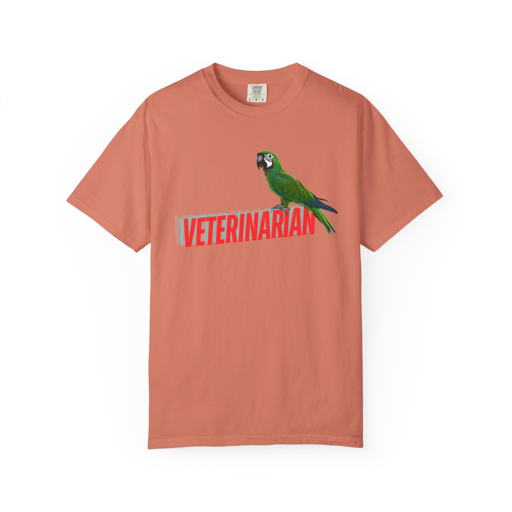 Veterinarian T-Shirt - Cute Parrot Graphic Tee for Animal Lovers, Gifts for Vet Students, Pet Owners, Animal Day Celebration