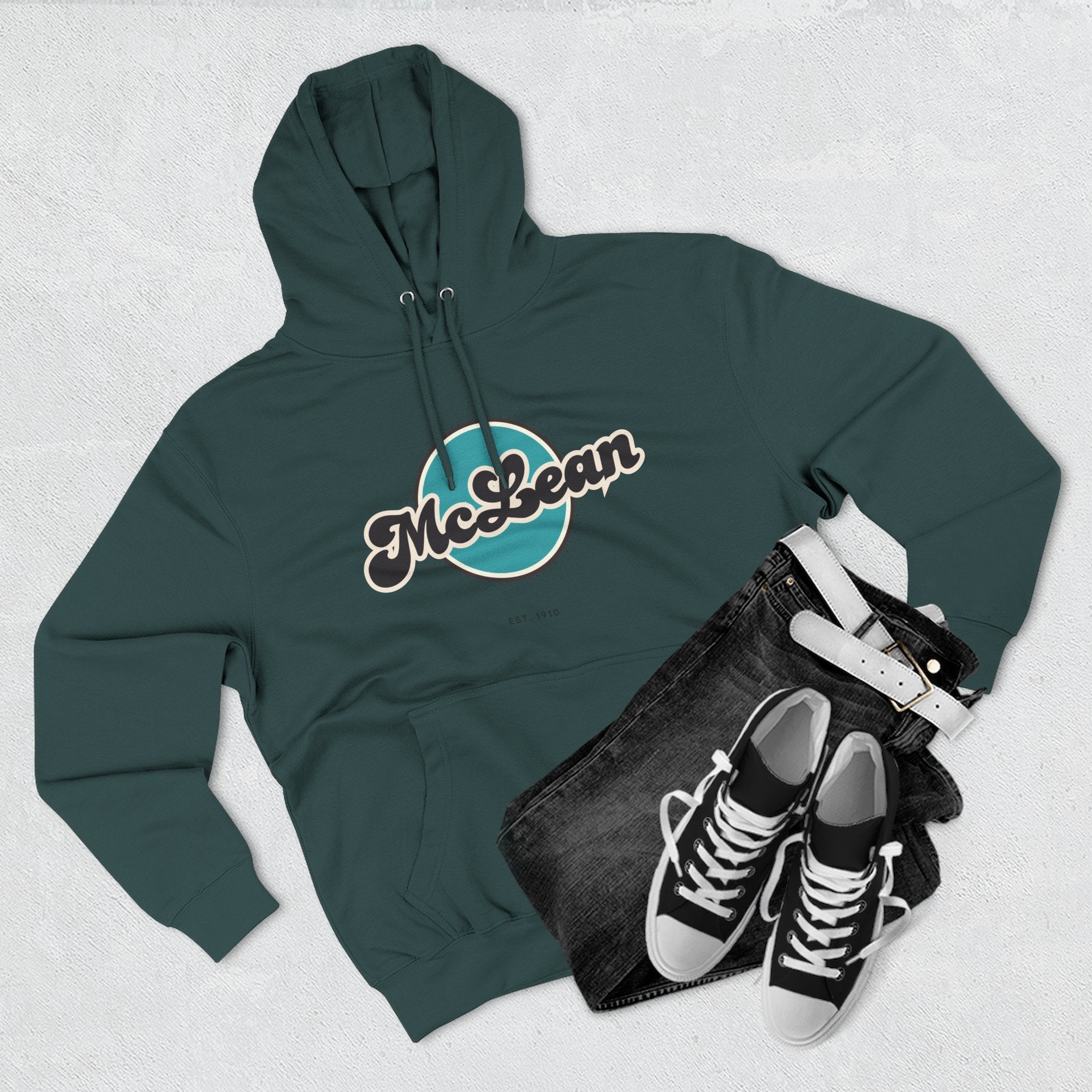 McLean Retro Vibe Hoodie for Casual Days, Streetwear, Unisex Gift, Cozy Layering Apparel
