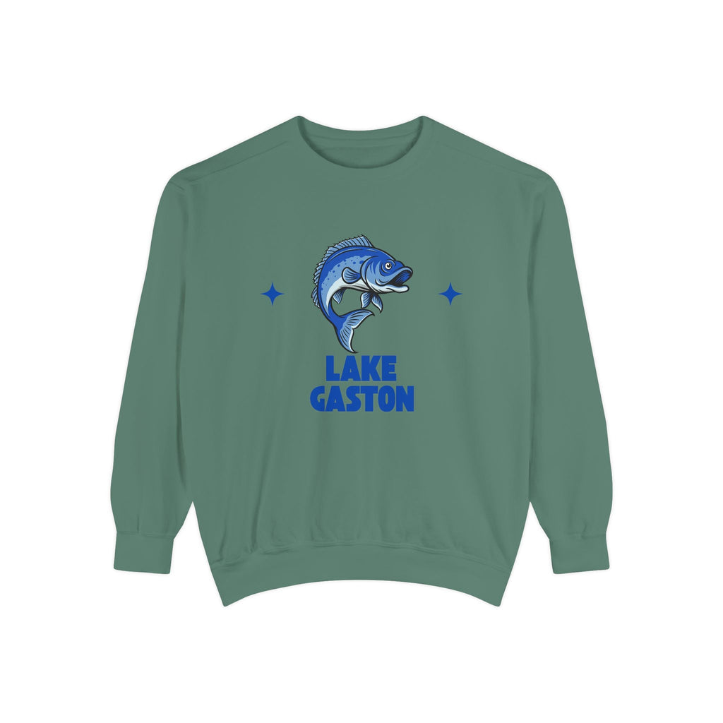 Lake Gaston Fish Design Unisex Sweatshirt | Cozy Fishing Apparel, Casual Wear, Gift for Anglers, Lake Day Outfit, Nature Lovers Sweatshirt