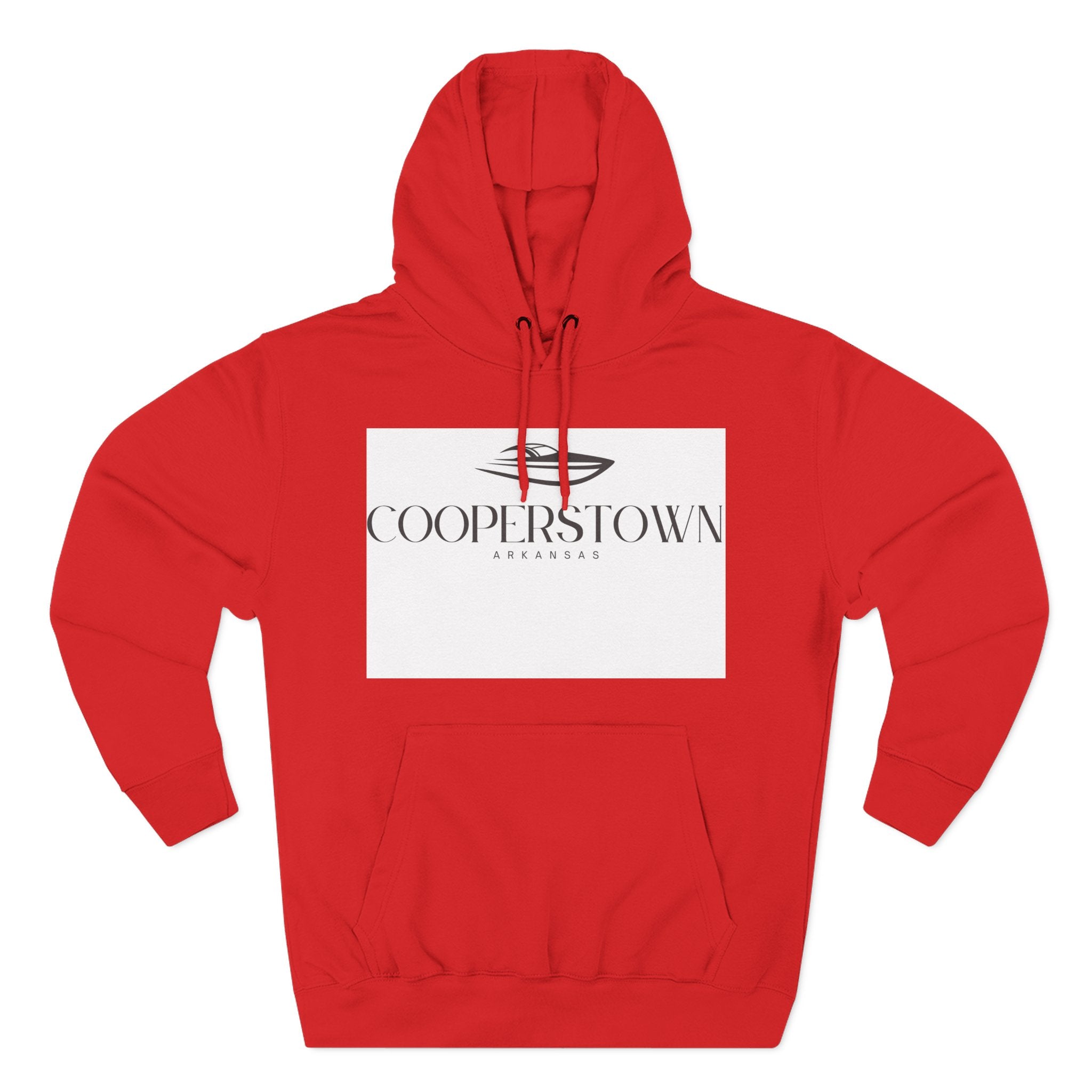 Cooperstown Stylish Three-Panel Fleece Hoodie for Cozy Days, Casual Wear, Warm Layering, Gift for Him or Her