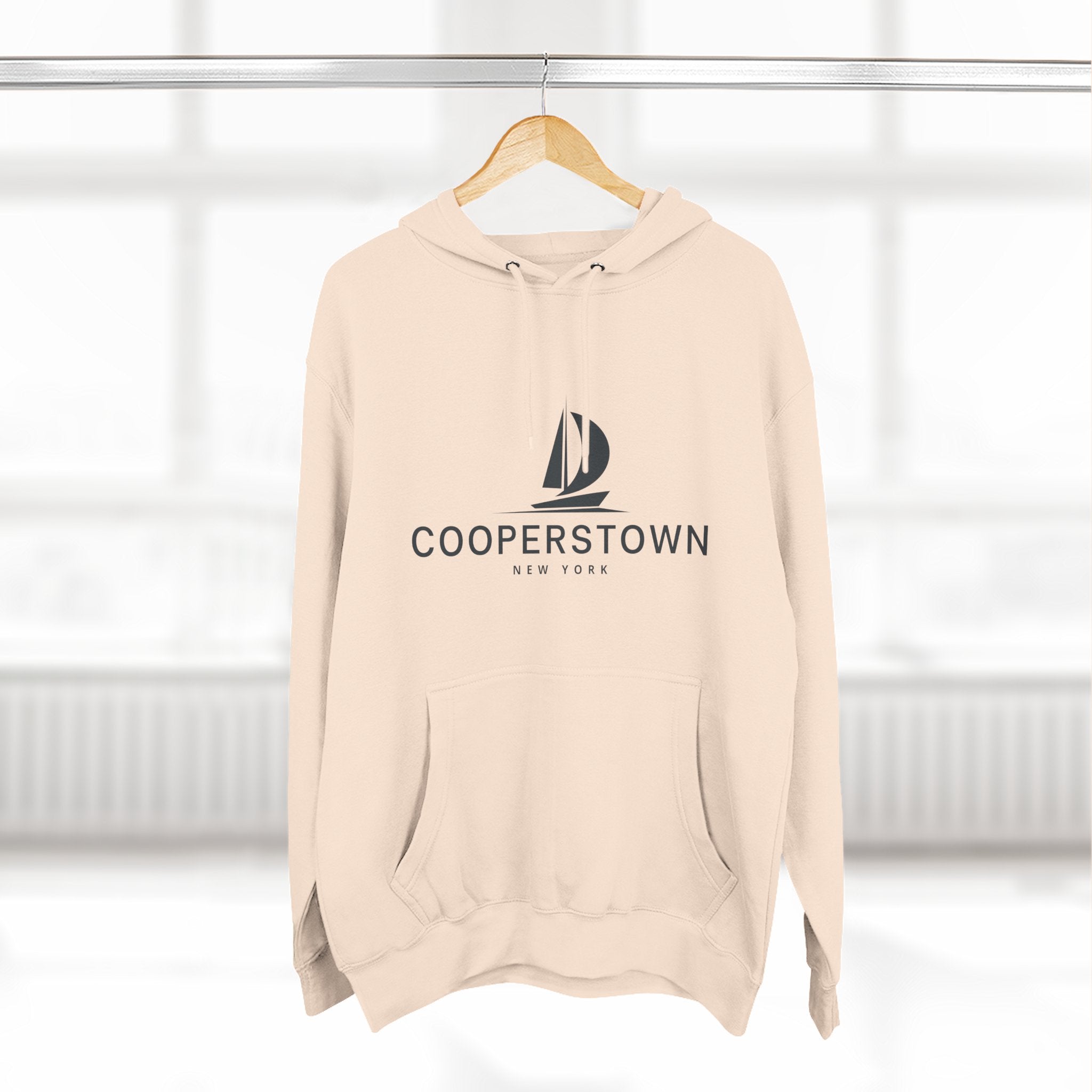 Cooperstown Inspired Fleece Hoodie, Casual Wear, Relaxation, Gift for Autumn Lovers, Travel Essential