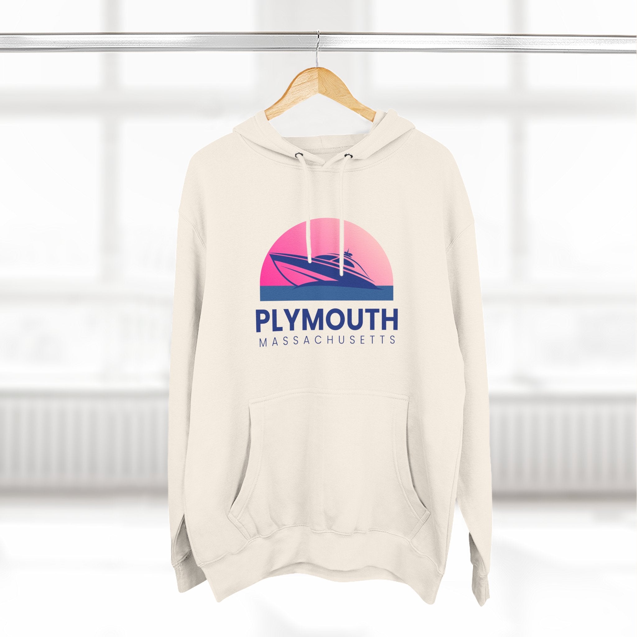 Plymouth Vibes Hoodie with Design, Perfect for Autumn Lovers, Comfortable and Stylish, Great Gift for Vacations
