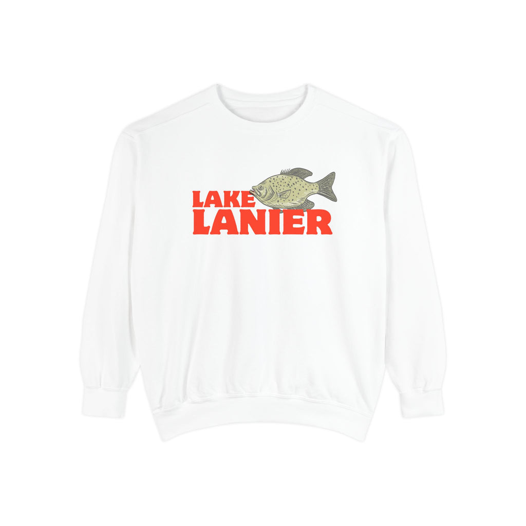 Lake Lanier Fish Sweatshirt | Unisex Garment-Dyed Apparel | Cozy Lake Life Gift, Relaxed Weekend Wear, Fishing Enthusiast Gear