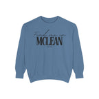 McLean Cozy Sweatshirt, Unisex Garment-Dyed Crew, Casual Wear, Gift for Friends, Fall Fashion, Lounge Style