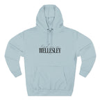 Wellesley Stylish Three-Panel Fleece Hoodie for Everyday Comfort, Personalized Gift, Casual Wear, Unisex Hoodie, Cozy Fashion