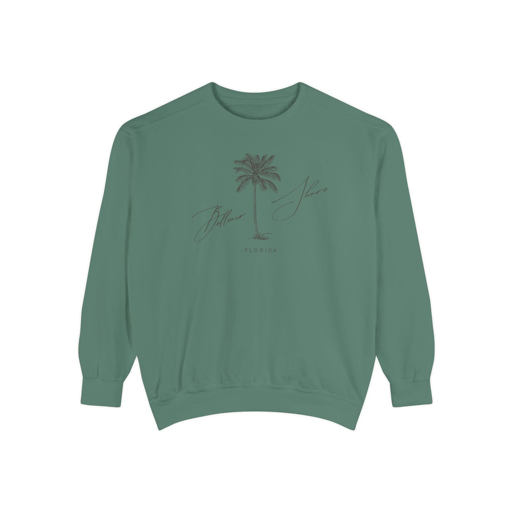 Belleair Shore Chill Vibes Sweatshirt - Unisex Garment-Dyed Style, Perfect for Lounging