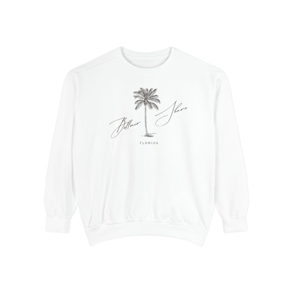 Belleair Shore Chill Vibes Sweatshirt - Unisex Garment-Dyed Style, Perfect for Lounging