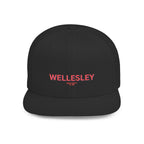 Wellesley Stylish Flat Bill Snapback Hat with Design, Perfect for Casual Outings, Streetwear, Gifts, Festivals, Everyday Wear