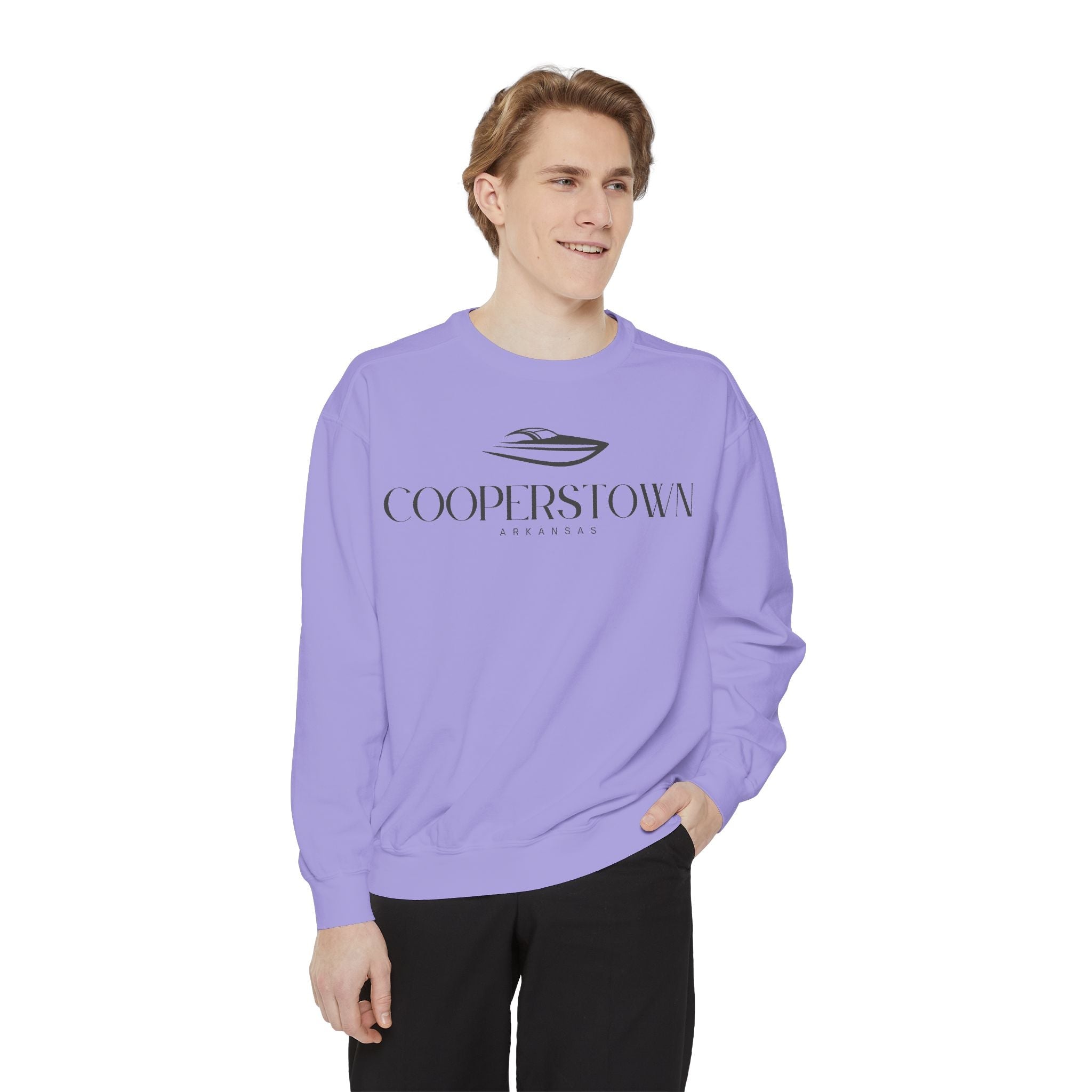 Cooperstown Chill Vibes Sweatshirt - Unisex Garment-Dyed Style, Perfect for Lounging