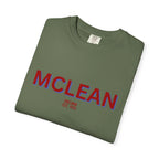 McLean Garment-Dyed Unisex T-Shirt, Casual Tee, Vintage Style Shirt, Everyday Wear, Birthday Gift, Unique Apparel