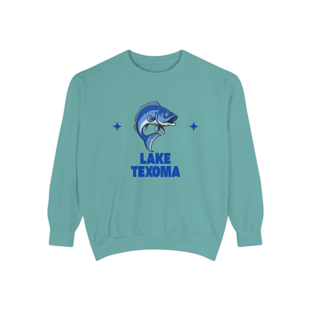 Lake Texoma Fish Design Unisex Sweatshirt | Cozy Fishing Apparel, Casual Wear, Gift for Anglers, Lake Day Outfit, Nature Lovers Sweatshirt