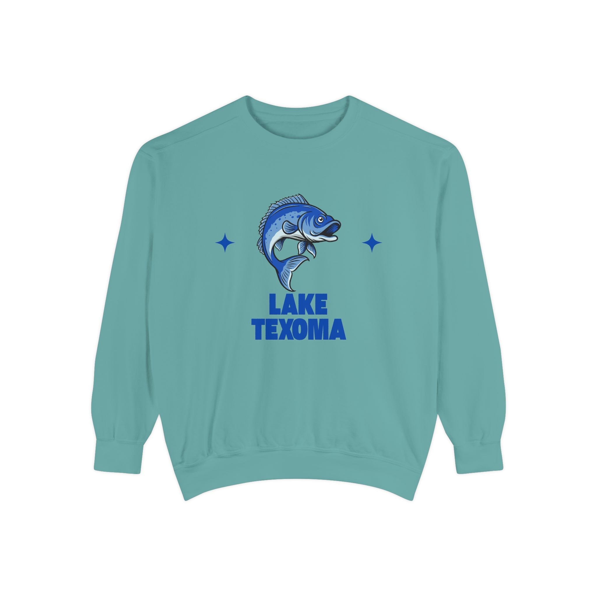 Lake Texoma Fish Design Unisex Sweatshirt | Cozy Fishing Apparel, Casual Wear, Gift for Anglers, Lake Day Outfit, Nature Lovers Sweatshirt