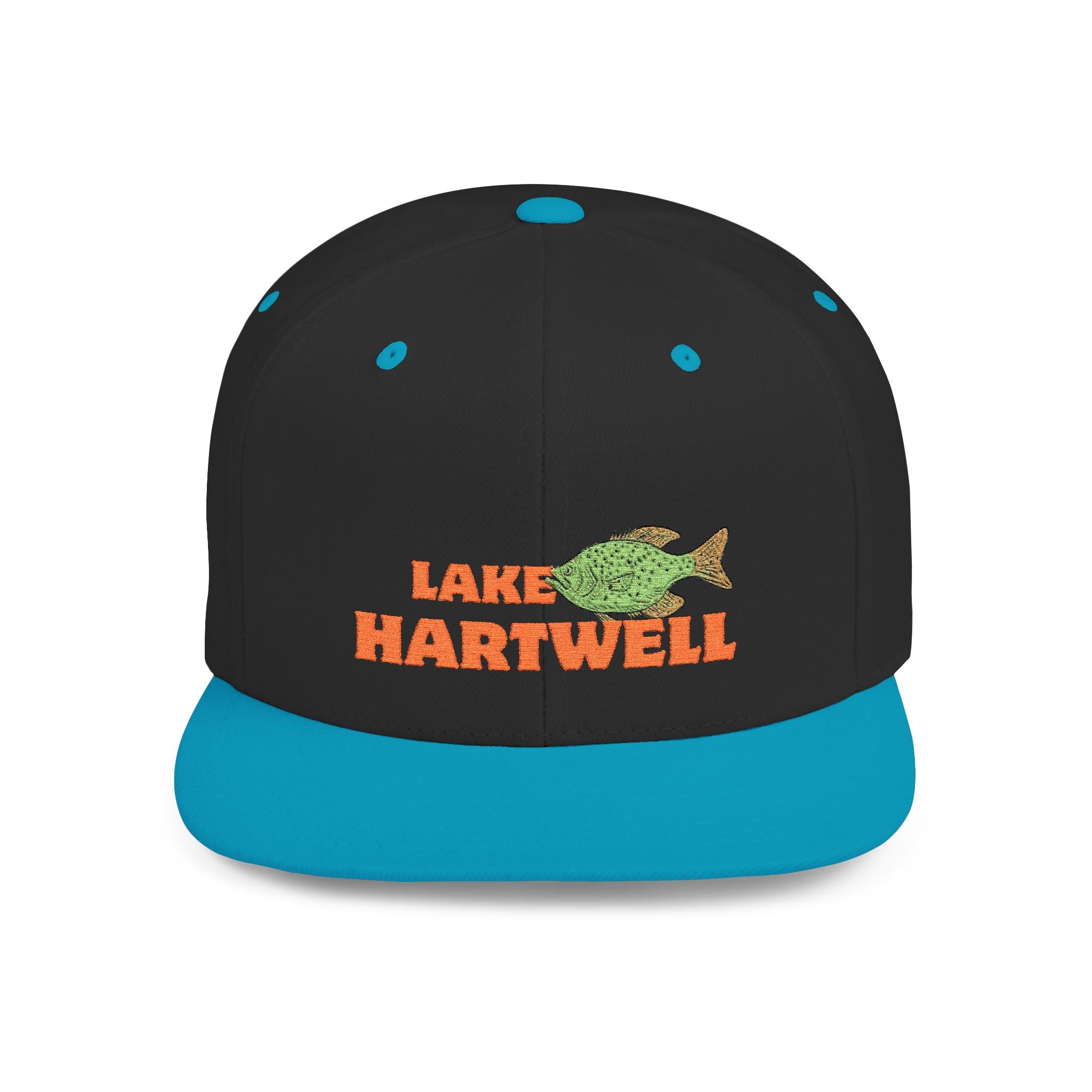 Lake Hartwell Fish Flat Bill Snapback Hat, Fishing Cap, Outdoor Gear, Lake House Gift, Summer Accessories, Stylish Headwear