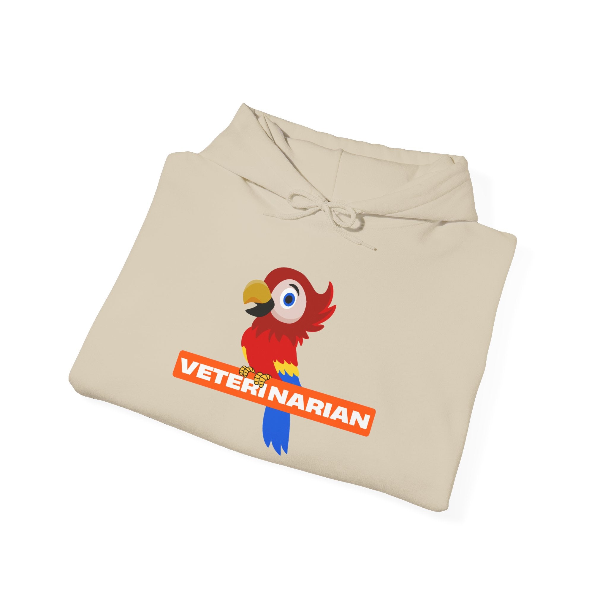 Veterinarian Parrot Hoodie, Funny Animal Lover Clothing, Cute Pet Sweatshirt, Gift for Veterinarian, Animal Rescue Apparel
