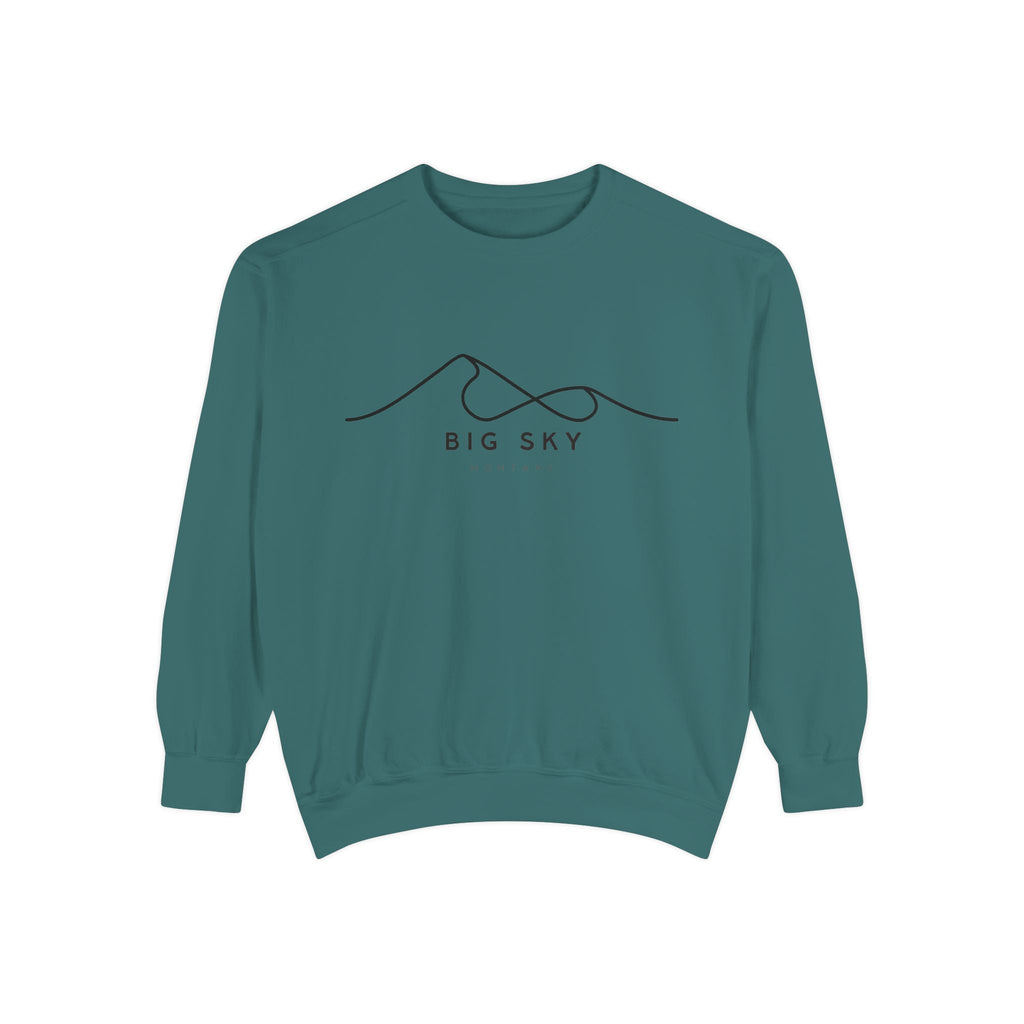 Big Sky Chill Vibes Sweatshirt - Unisex Garment-Dyed Style, Perfect for Lounging