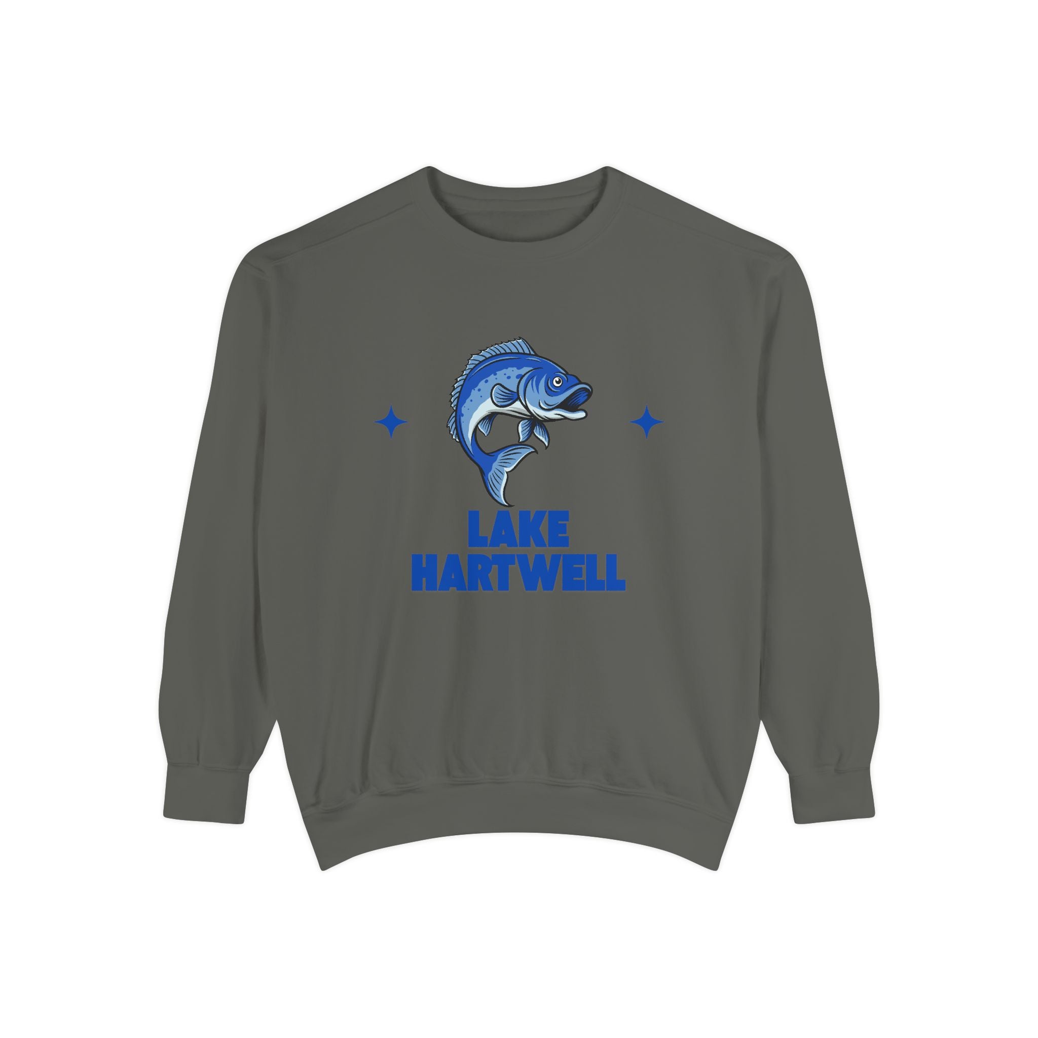 Lake Hartwell Fish Design Unisex Sweatshirt | Cozy Fishing Apparel, Casual Wear, Gift for Anglers, Lake Day Outfit, Nature Lovers Sweatshirt