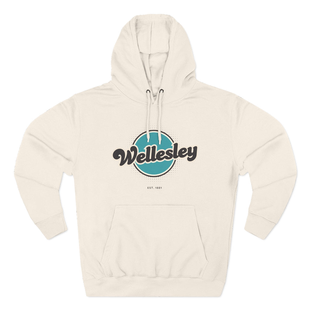 Wellesley Retro Vibe Hoodie for Casual Days, Streetwear, Unisex Gift, Cozy Layering Apparel