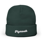 Plymouth Cozy Embroidered Knit Beanie | Winter Hat, Casual Fashion Accessory, Gift for Him/Her, Cozy Style, Outdoor Wear
